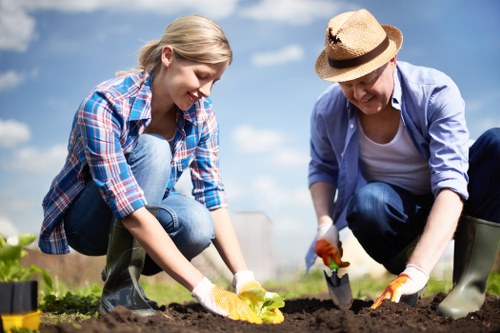 Local Woodside gardeners maintaining a beautiful residential garden