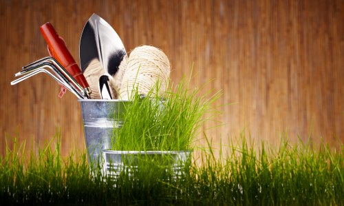 Gardening team following emergency and workplace safety procedures
